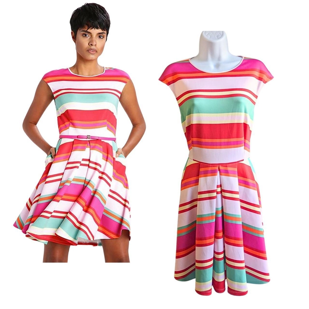 Ted Baker Pier Stripe Skater Dress - Picture 6 of 17